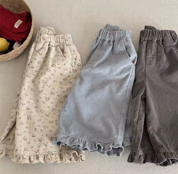 Frill Denim Jeans - Corduroy