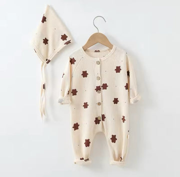 Onesie + Bonnet Set - Bear