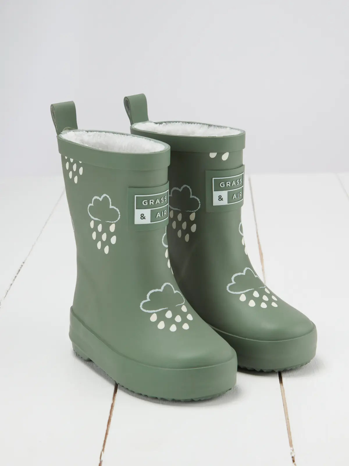 Grass Air Kids Wellies Khaki (PREORDER) - Main Image