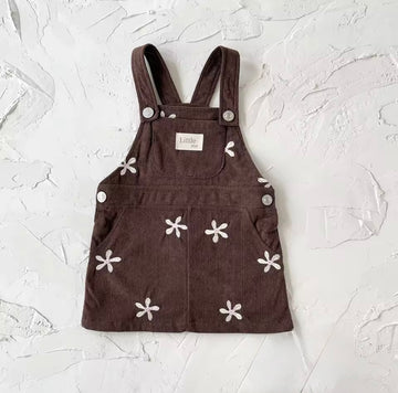 Corduroy Dress - Flowers