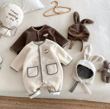 Baby Cozy Bunny Hooded Romper