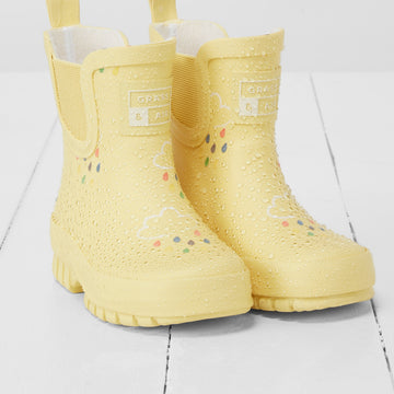 Grass & Air - Chunky Shorty Wellies - Buttermilk Yellow (PREORDER)