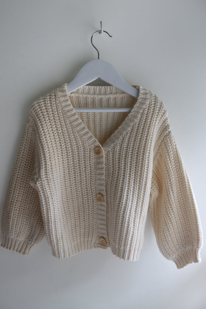 Cream - Knitted cardigan