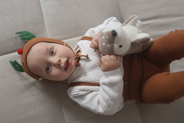 Reindeer dungarees + Hat