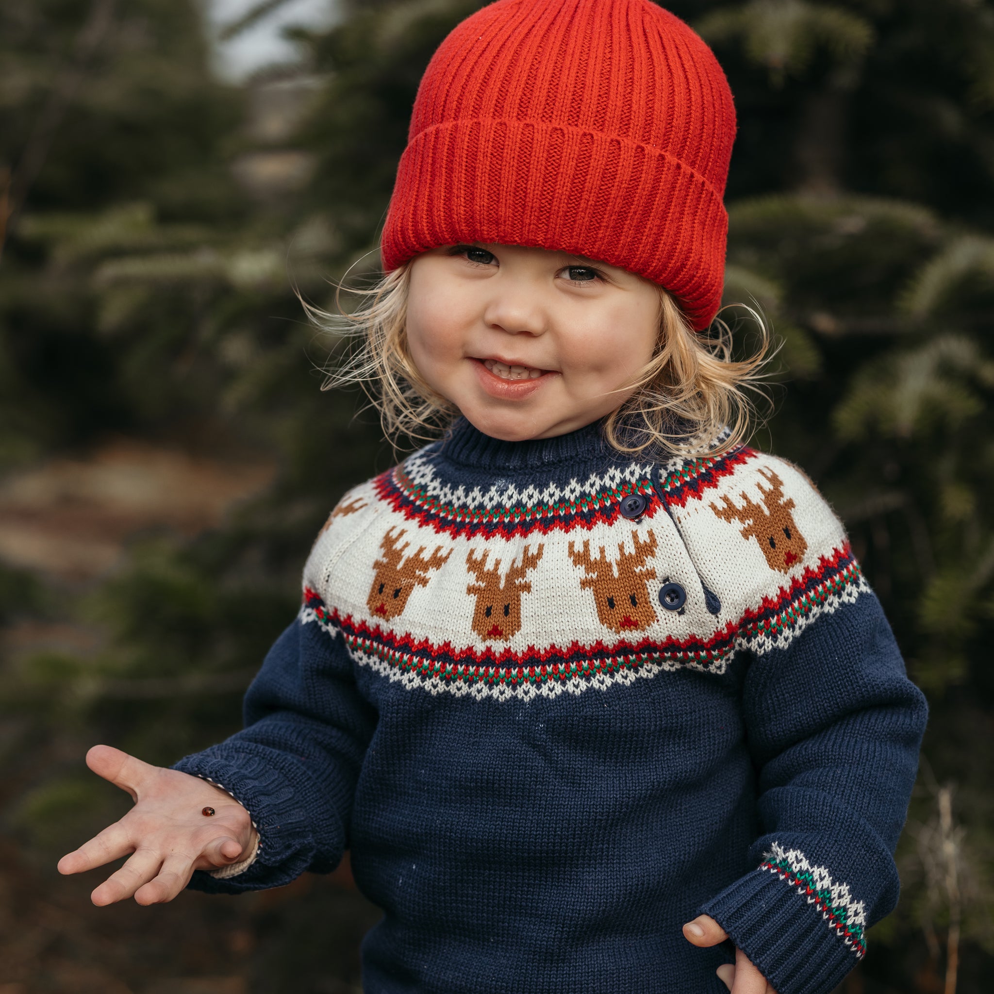 Christmas Jumper - Reindeer Blue