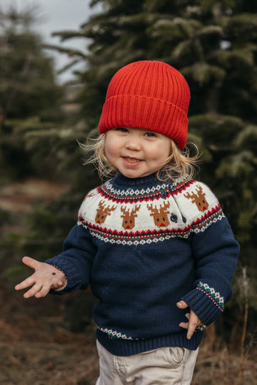 Christmas Jumper - Reindeer Blue