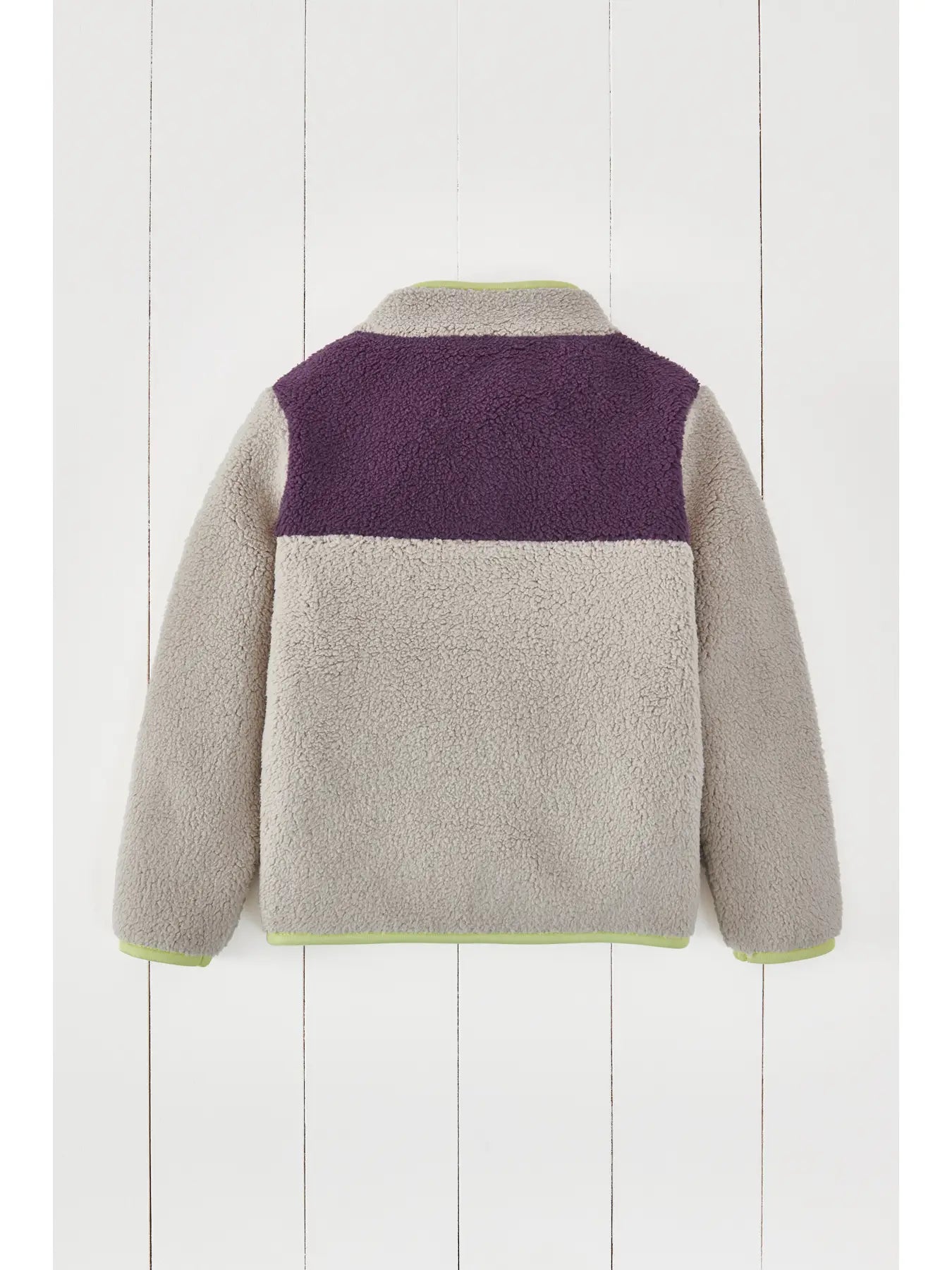 Grass & Air - Amythst Purple & Geothermal Grey - Borg Quarter Zip Jumper